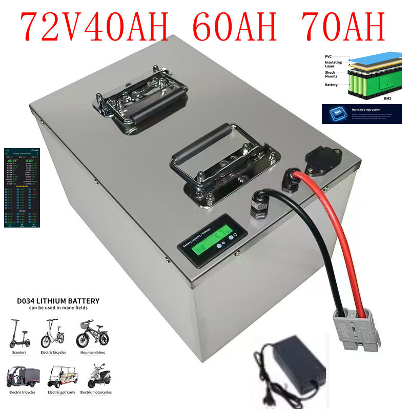 72V 30Ah Lifepo4 Battery Pack - 72V Lityum-İyon Pil, BMS'li 30AH-80AH Yüksek