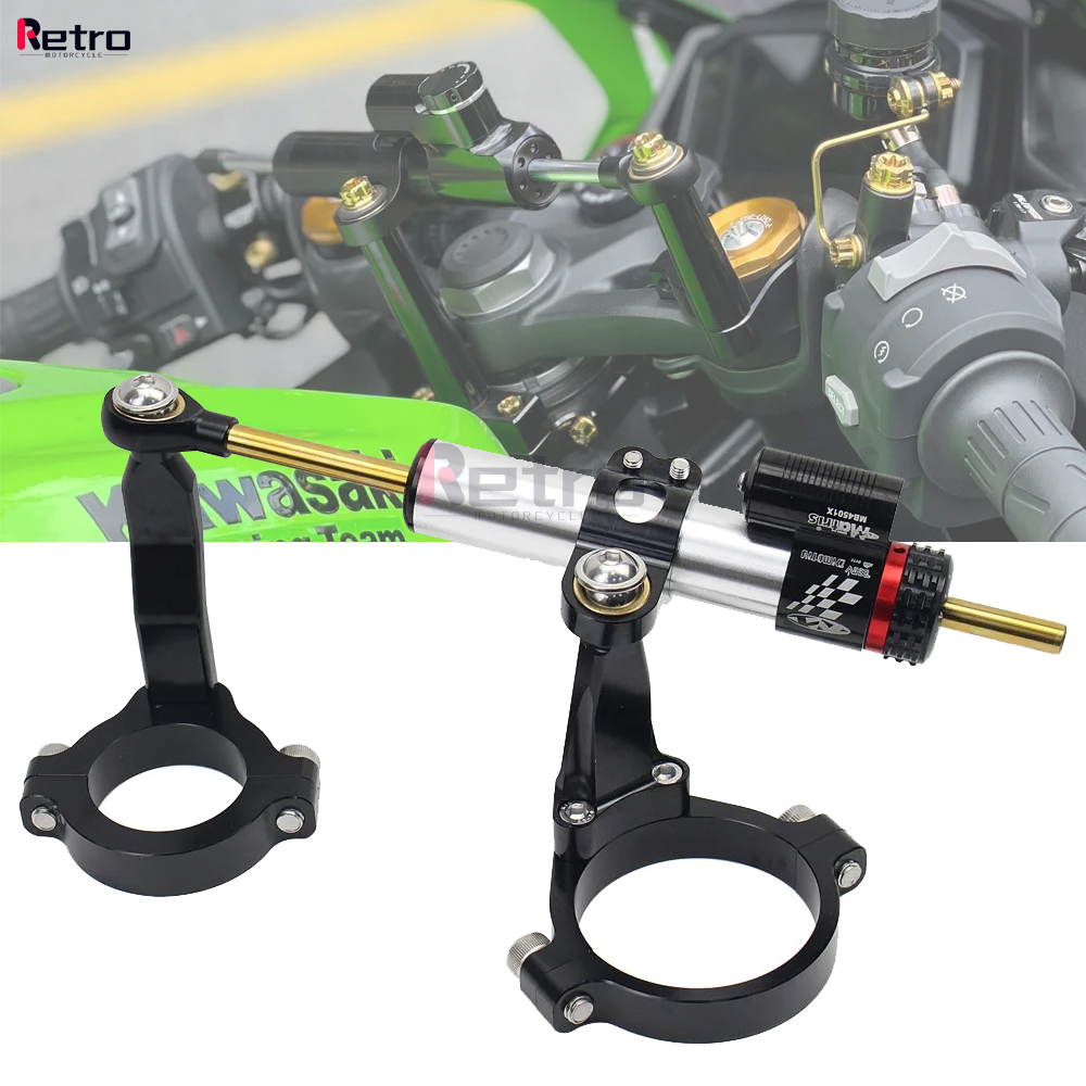Steering Damper Stabilizer Kit Cnc - Direksiyon Amortisör Sabitleyici Motosiklet KAWASAKI NINJA