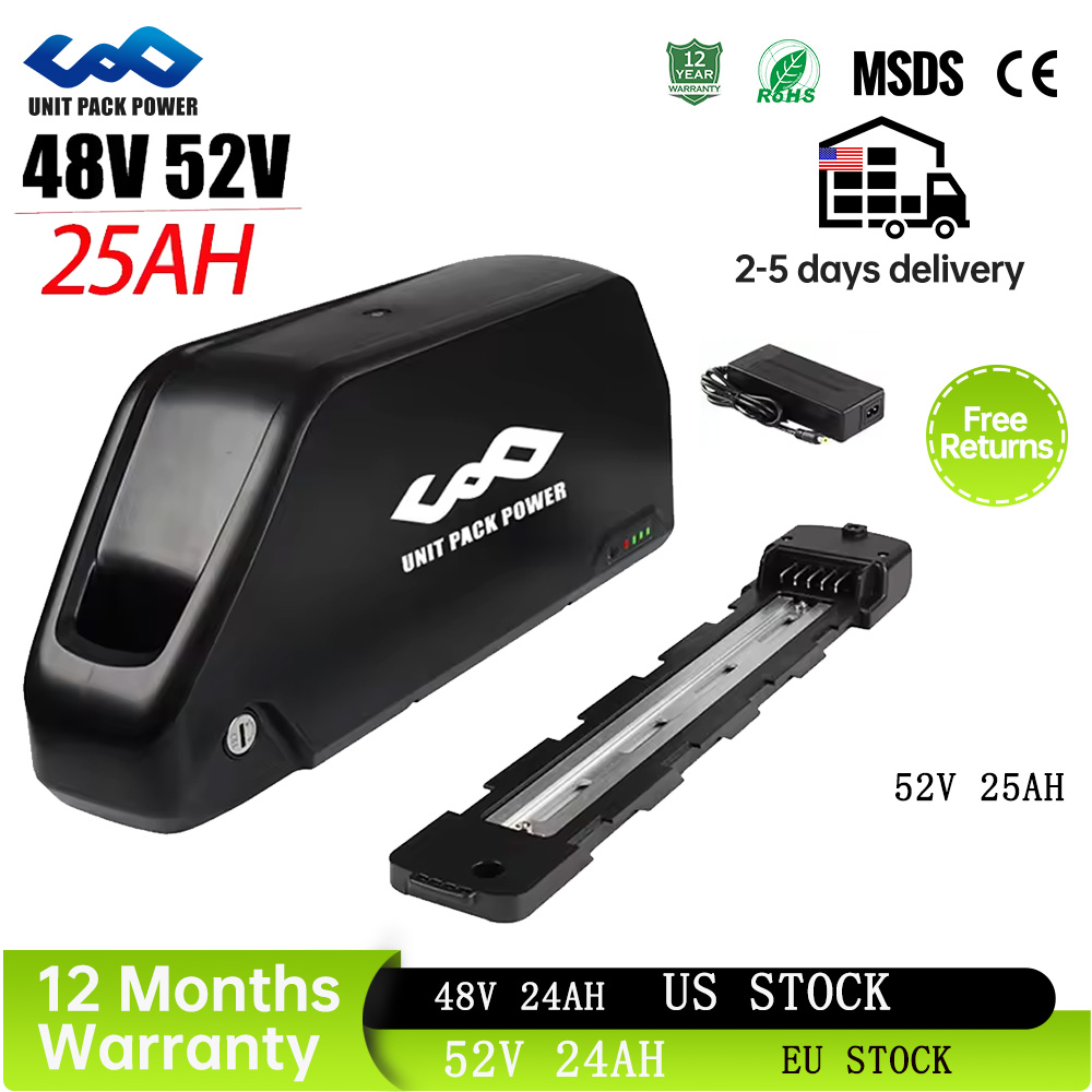 60V 30Ah 21700 Battery Pack - 52V 25AH Downtube E-Bisiklet Bataryası Polly
