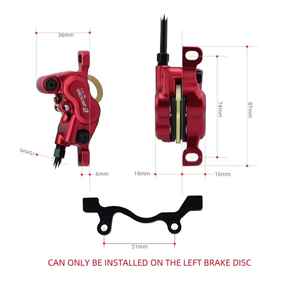 ZOOM HB-876E 4-piston disk hid - Zoom Hydraulic Brake 4 Piston E-Scooter incelemesi ve fiyatı