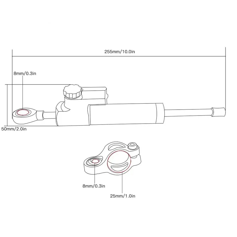 Honda için CB900F Hornet CB919 - Steering Damper Stabilizer Kit Cnc incelemesi ve fiyatı