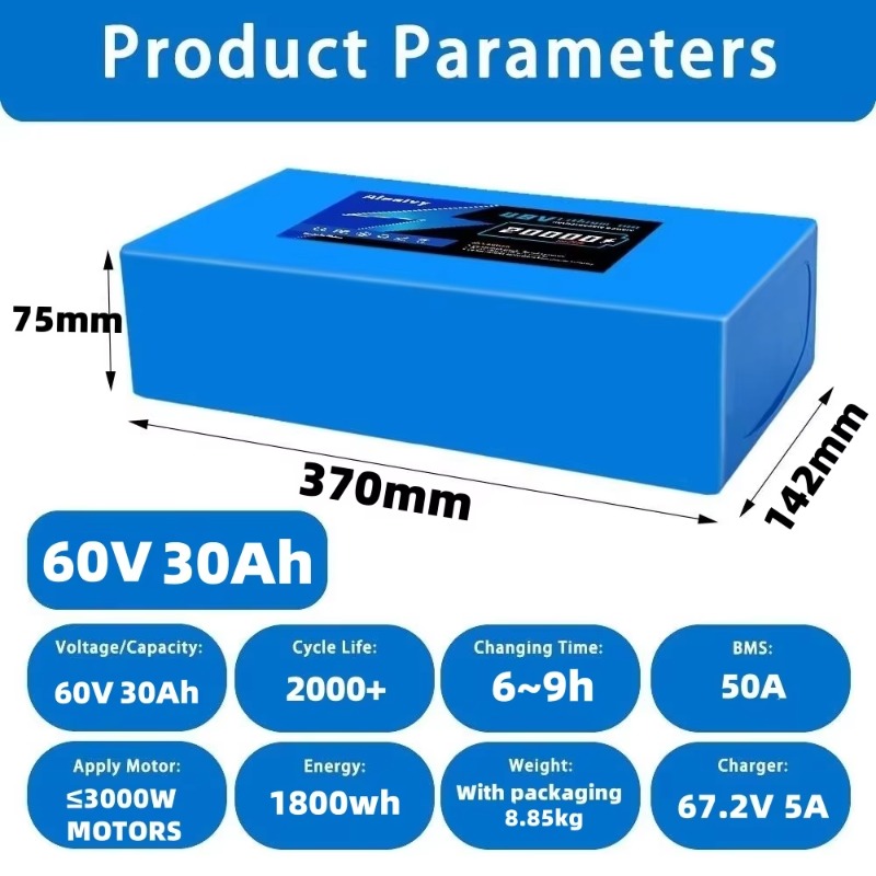 Aleaivy 60V 20Ah 30Ah 21700 Li - 60V 30Ah 21700 Battery Pack incelemesi ve fiyatı