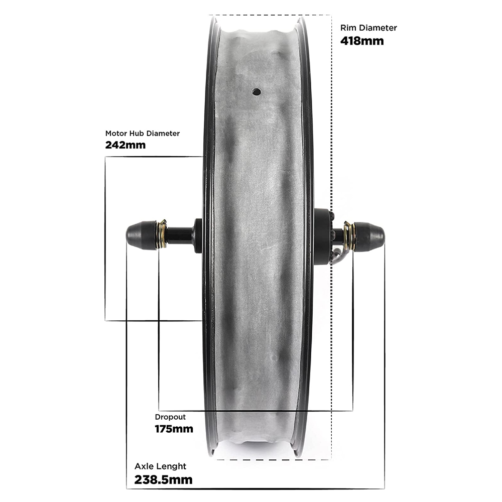 Yüksek Güçlü 20 İnç Fırçasız D - 60V 5000W Brushless Hub Motor incelemesi ve fiyatı