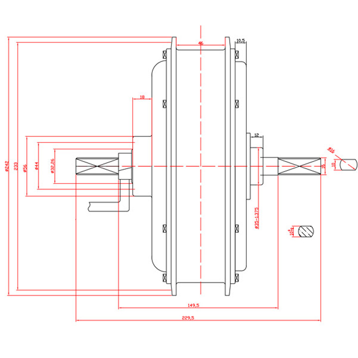 1.85X 19 60V 72V 3000W 5000W F - 60V 5000W Brushless Hub Motor incelemesi ve fiyatı