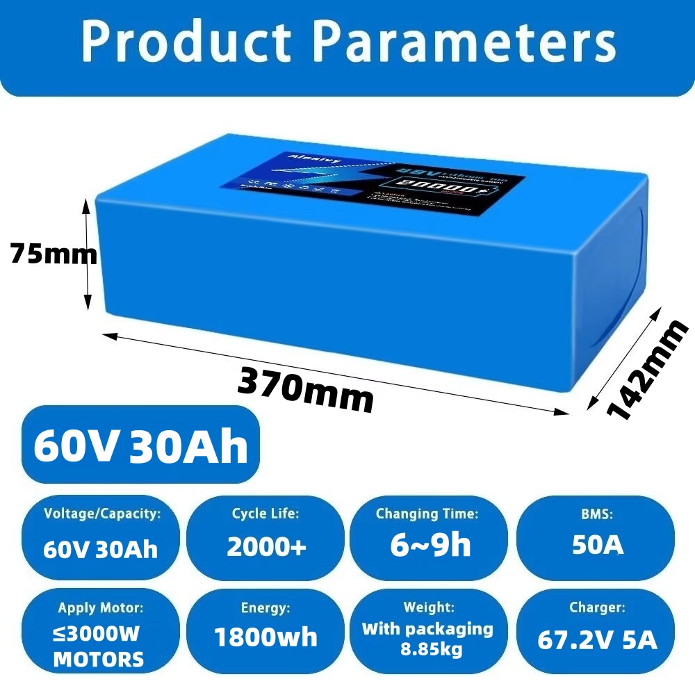Aleaivy 60V Pil 20AH 30AH 2170 - 60V 30Ah 21700 Battery Pack incelemesi ve fiyatı