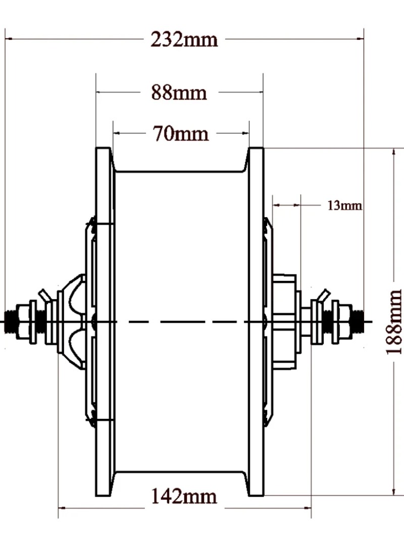 11 inç 52V 60V 72V 120V 5000w  - 60V 5000W Brushless Hub Motor incelemesi ve fiyatı